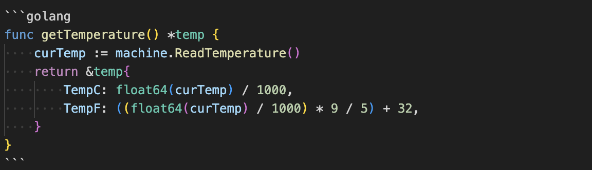 Get Temperature function